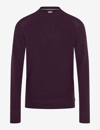 BRAX ROY Strickpullover Rundhals - Blackberry Violet - 70129300 21-2007-88