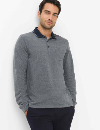 BRAX PHARELL Langarm Polo navy 70441500 70-0083-23