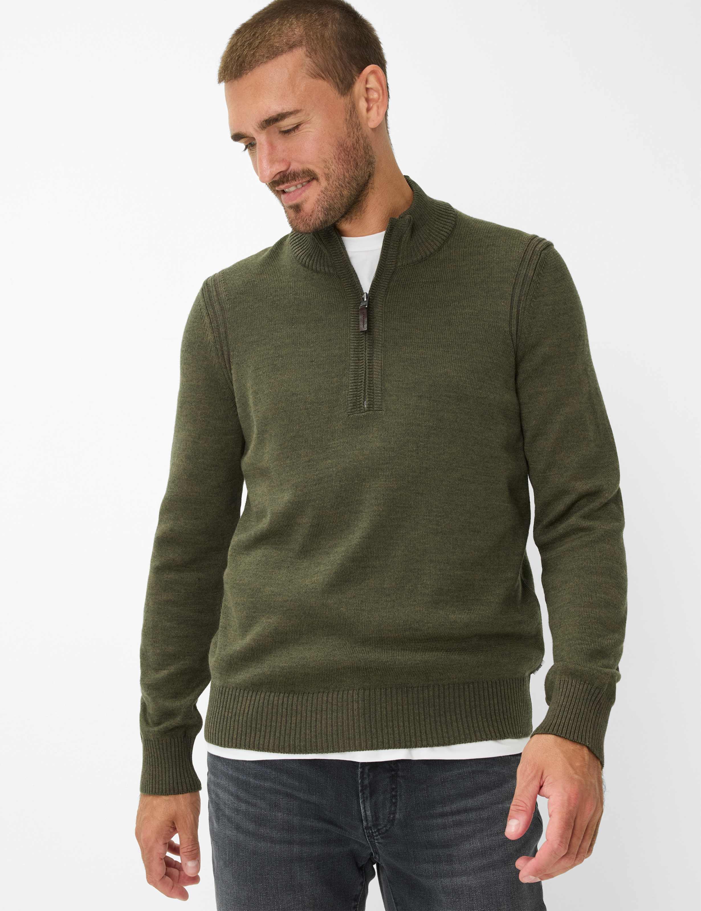 BRAX STEFFEN Langarm Pullover deep jungle 70130300 21-2067-30