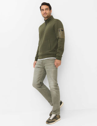 BRAX SION Langarm Pullover burnt olive 70624700 70-0111-35