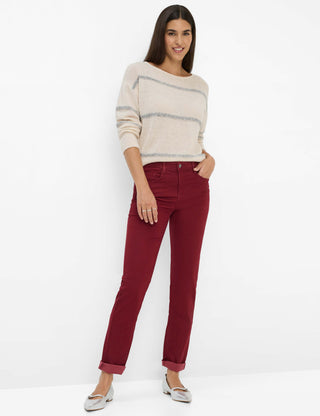 BRAX Mary Five Pocket - Crimson Velvet Red - 9911220 71-1707-40