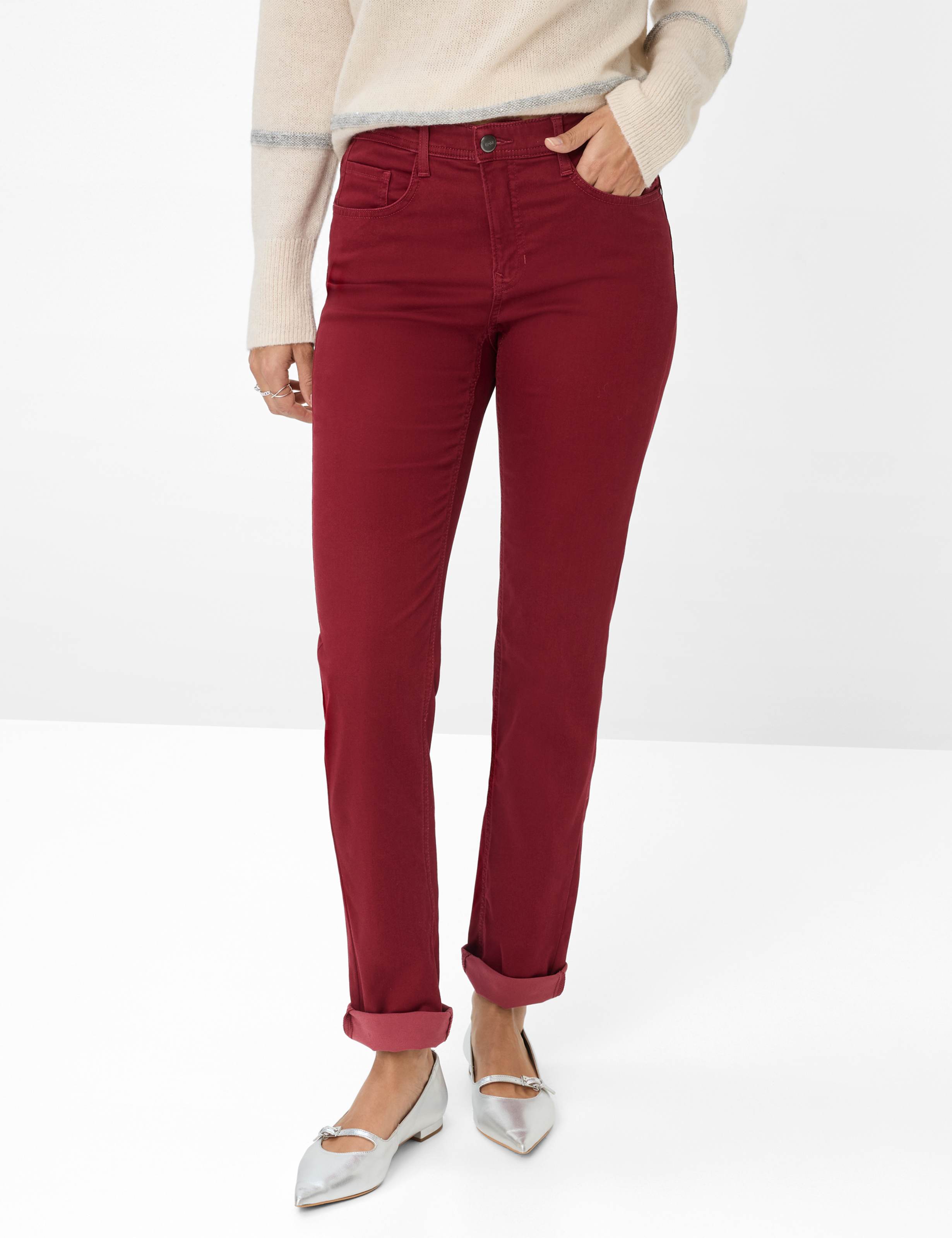 BRAX Mary Five Pocket - Crimson Velvet Red - 9911220 71-1707-40