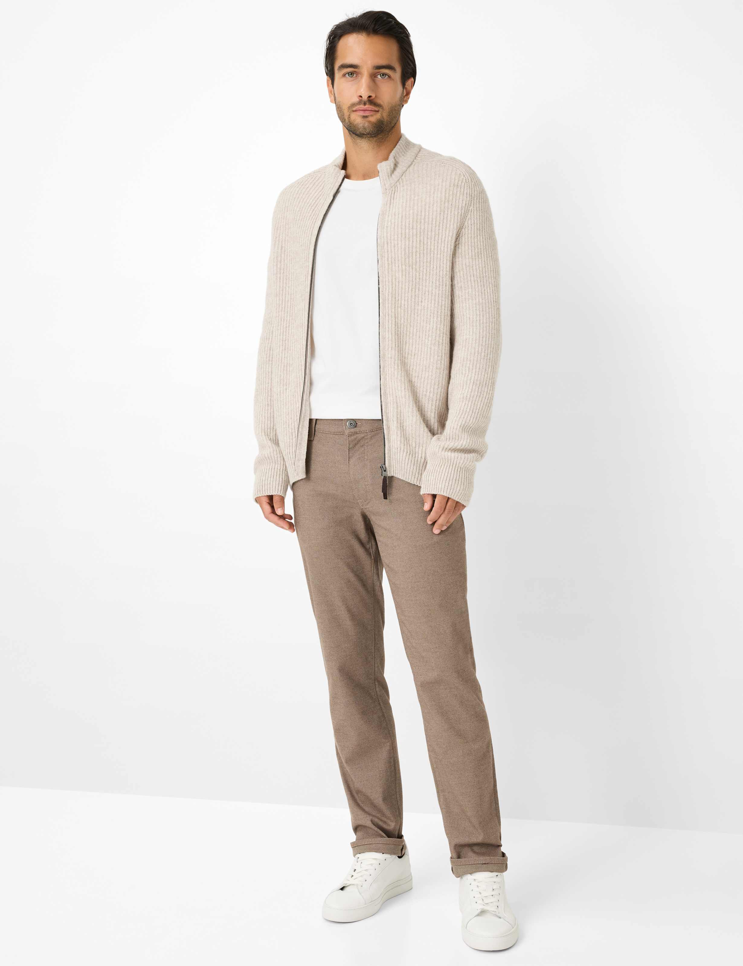 BRAX CADIZ Stoffhose - Umber Herringbone - 7864120 81-1827-56 von BRAX