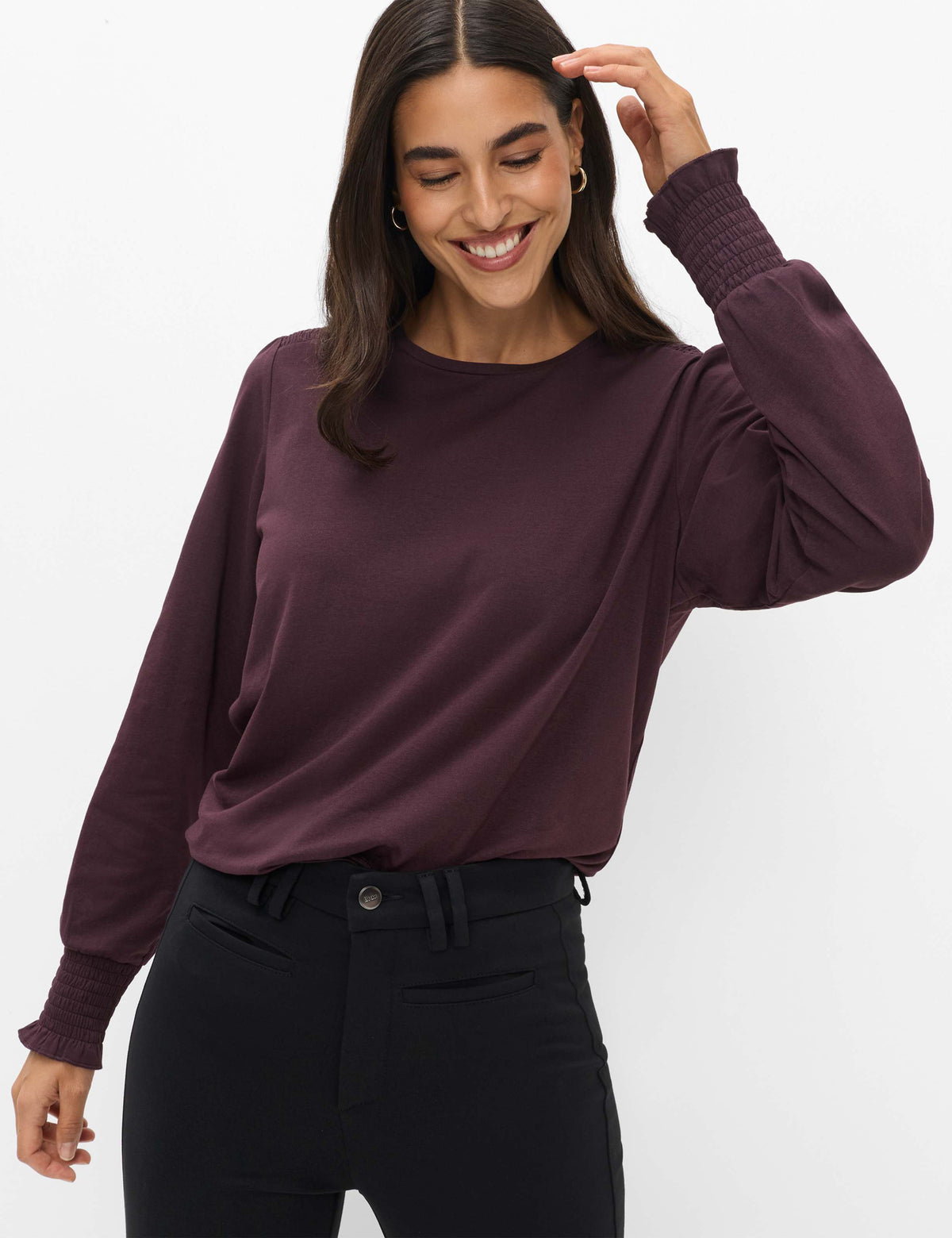 BRAX CAITLIN.L Langarm Shirt blackberry violet 90670800 90-0012-82 von BRAX