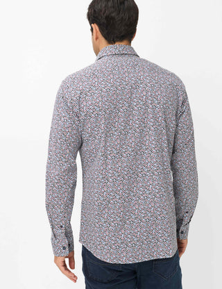 BRAX HAROLD P Langarm Hemd iced lavender print 74422200 74-0104-88 - HI-FLEX