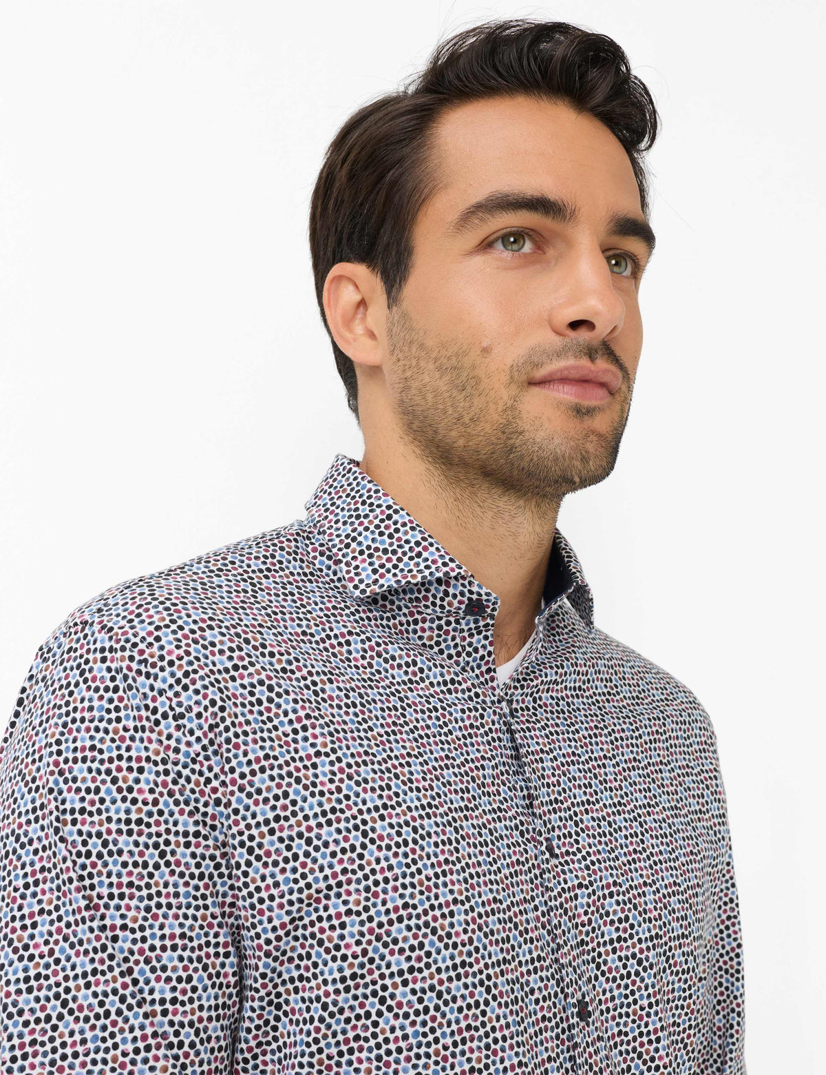 BRAX HAROLD P Langarm Hemd iced lavender print 74422200 74-0104-88 - HI-FLEX von BRAX