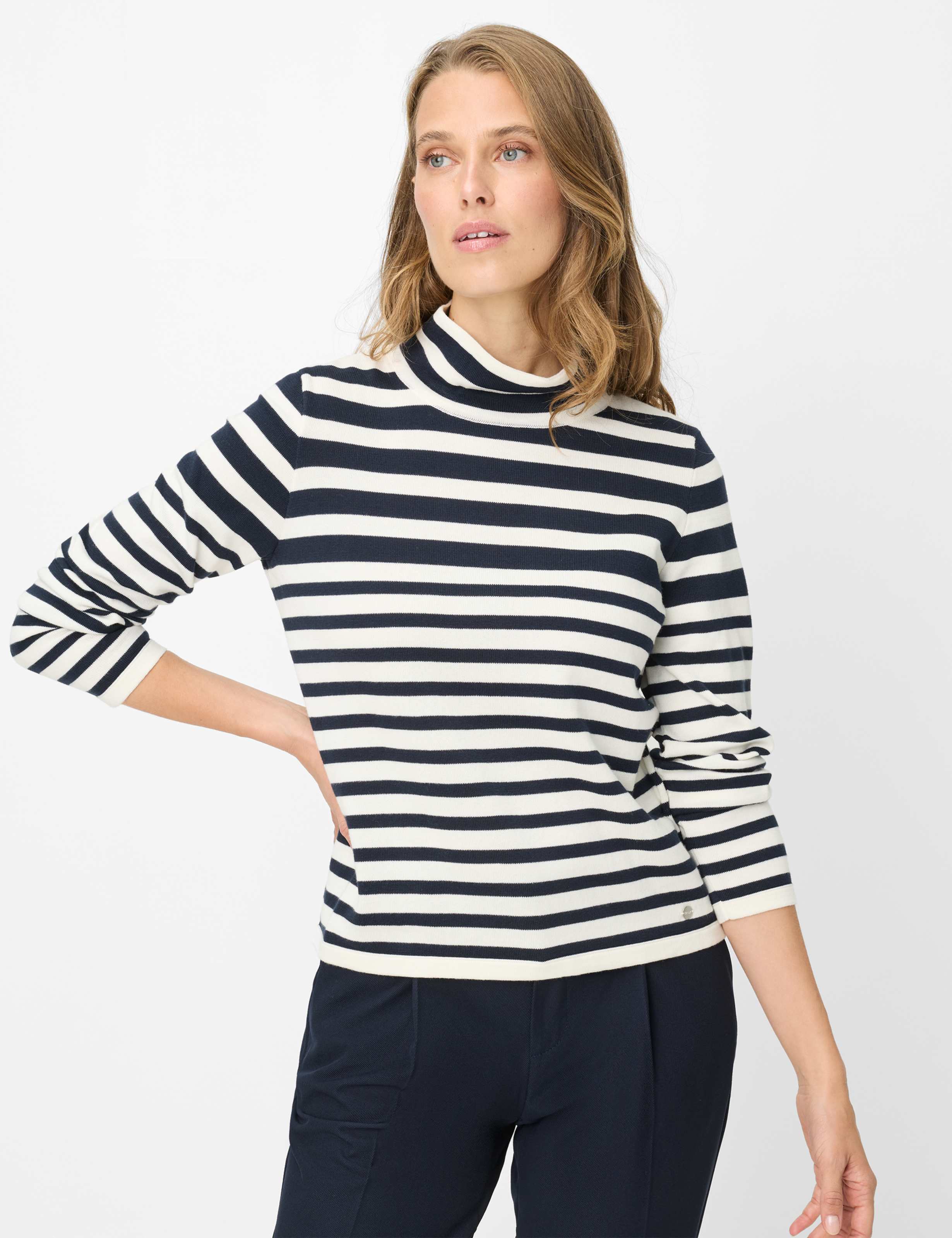 BRAX LESLEY Strickpullover - Coastal Navy Stripes - 90111900 90-6003-22 von BRAX