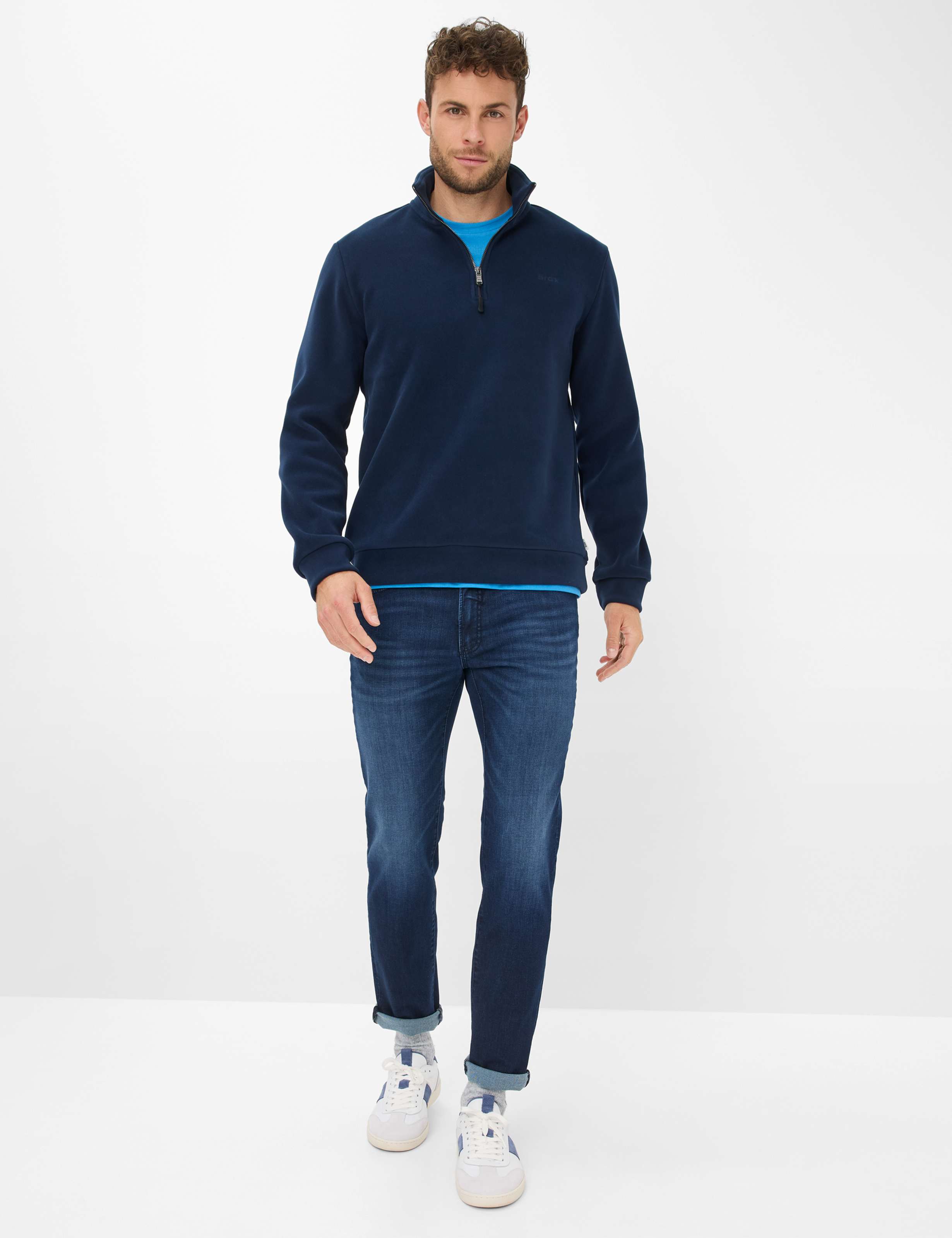 BRAX Sion Pullover/Longsleeve - Midnight Harbor Blue - 70621700 27-6028-23 von BRAX