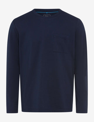 BRAX TIMON BT Longsleeve Rundhals - Midnight Navy - 70819300 27-4648-24