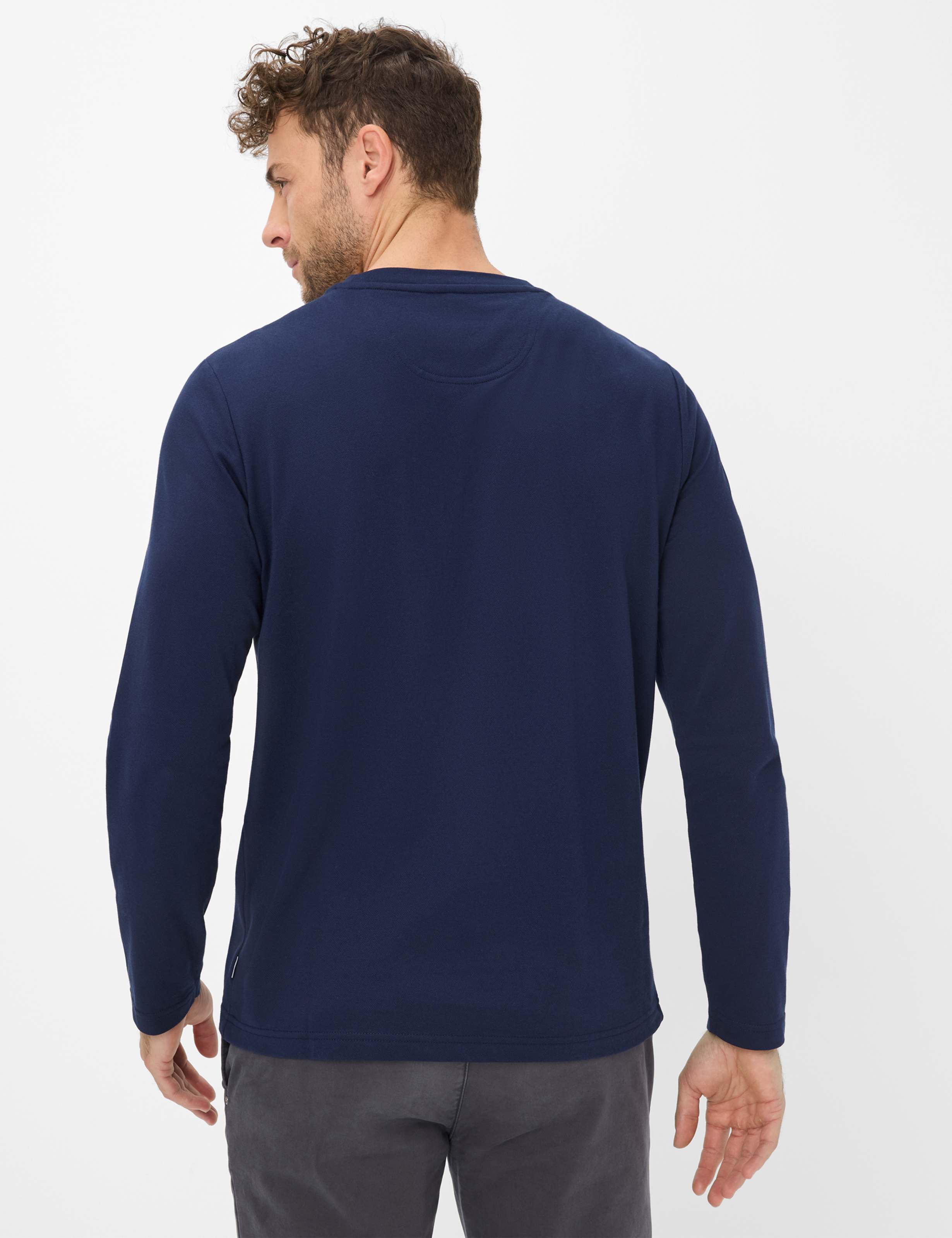 BRAX TIMON BT Longsleeve Rundhals - Midnight Navy - 70819300 27-4648-24 von BRAX