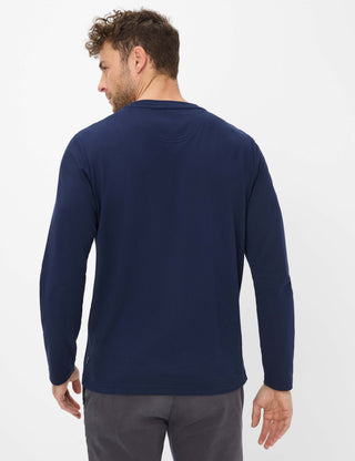 BRAX TIMON BT Longsleeve Rundhals - Midnight Navy - 70819300 27-4648-24