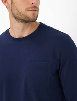 BRAX TIMON BT Longsleeve Rundhals - Midnight Navy - 70819300 27-4648-24