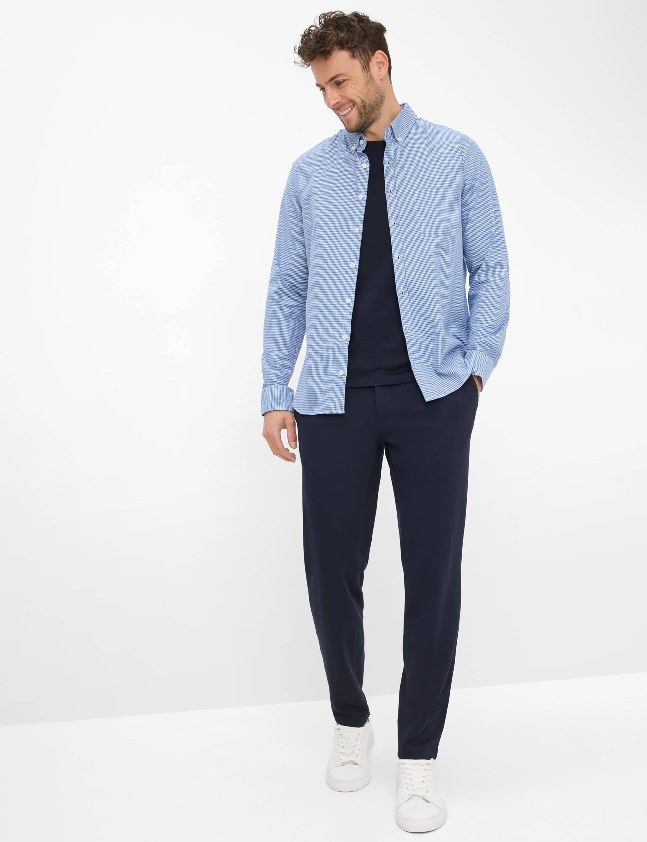 BRAX DANIEL C Langarm Hemd baltic 74418400 47-4828-25 von BRAX