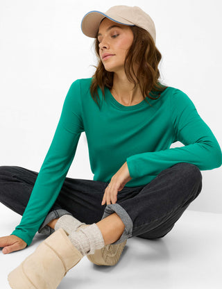 BRAX CARINA.L Langarm Shirt - Emerald Mist - 90655500 37-4608-31