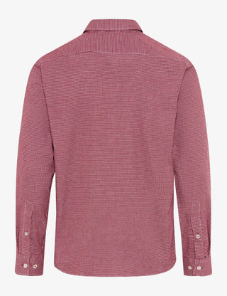 BRAX DANIEL C Langarm Hemd red wine 74418400 47-4828-42