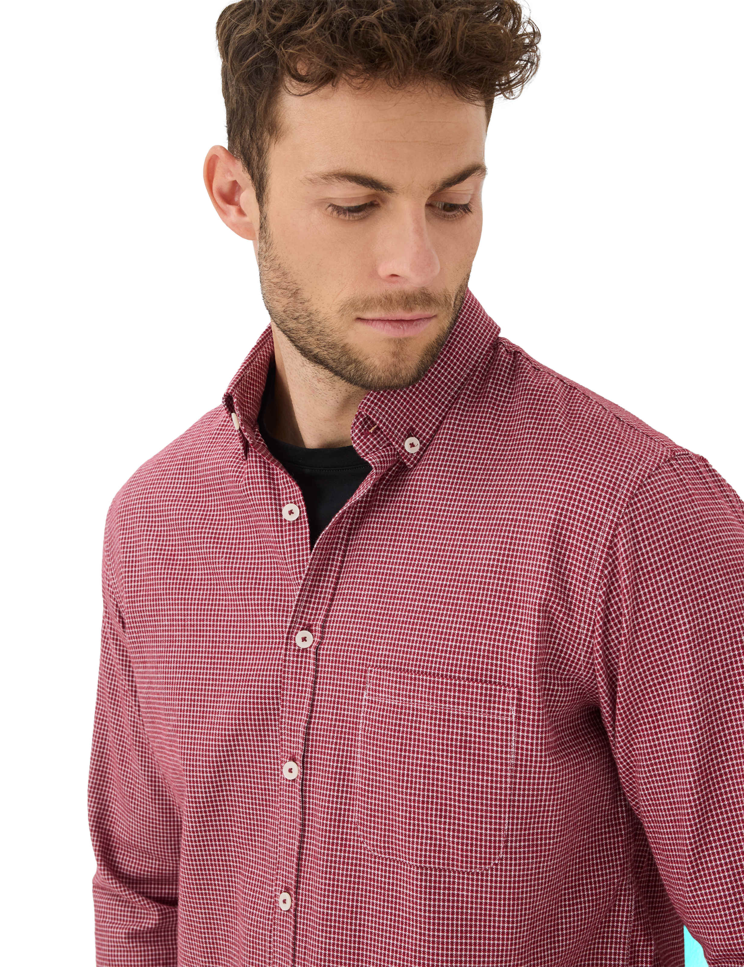 BRAX DANIEL C Langarm Hemd red wine 74418400 47-4828-42 von BRAX