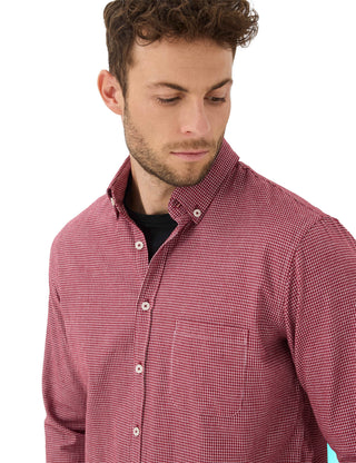 BRAX DANIEL C Langarm Hemd red wine 74418400 47-4828-42