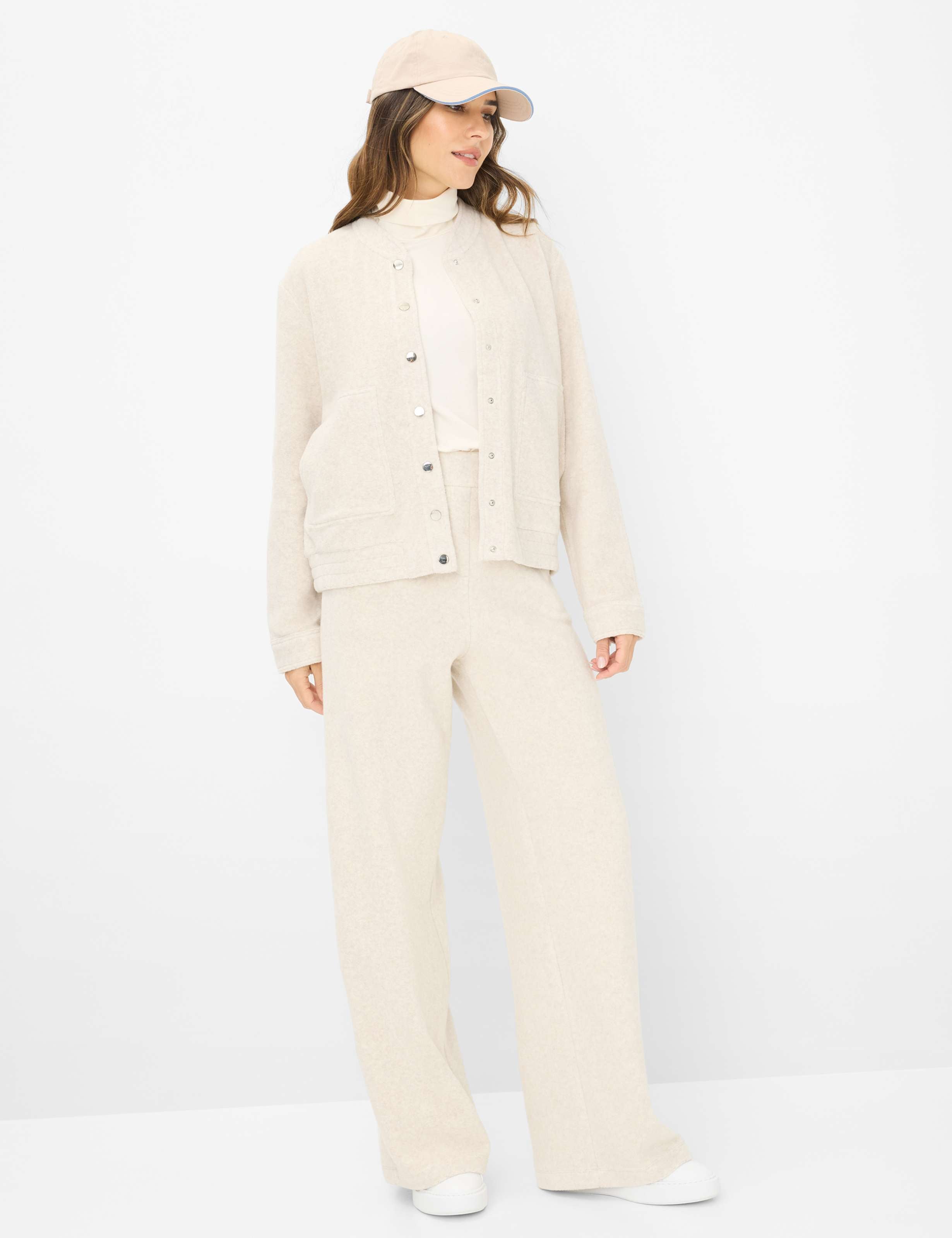 BRAX BECA.L Sweatjacke canvas - Sandstone Whisper - 90655800 37-4628-60 von BRAX