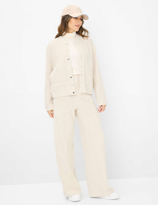 BRAX BECA.L Sweatjacke canvas - Sandstone Whisper - 90655800 37-4628-60
