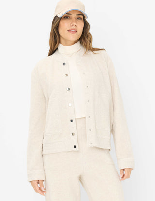 BRAX BECA.L Sweatjacke canvas - Sandstone Whisper - 90655800 37-4628-60