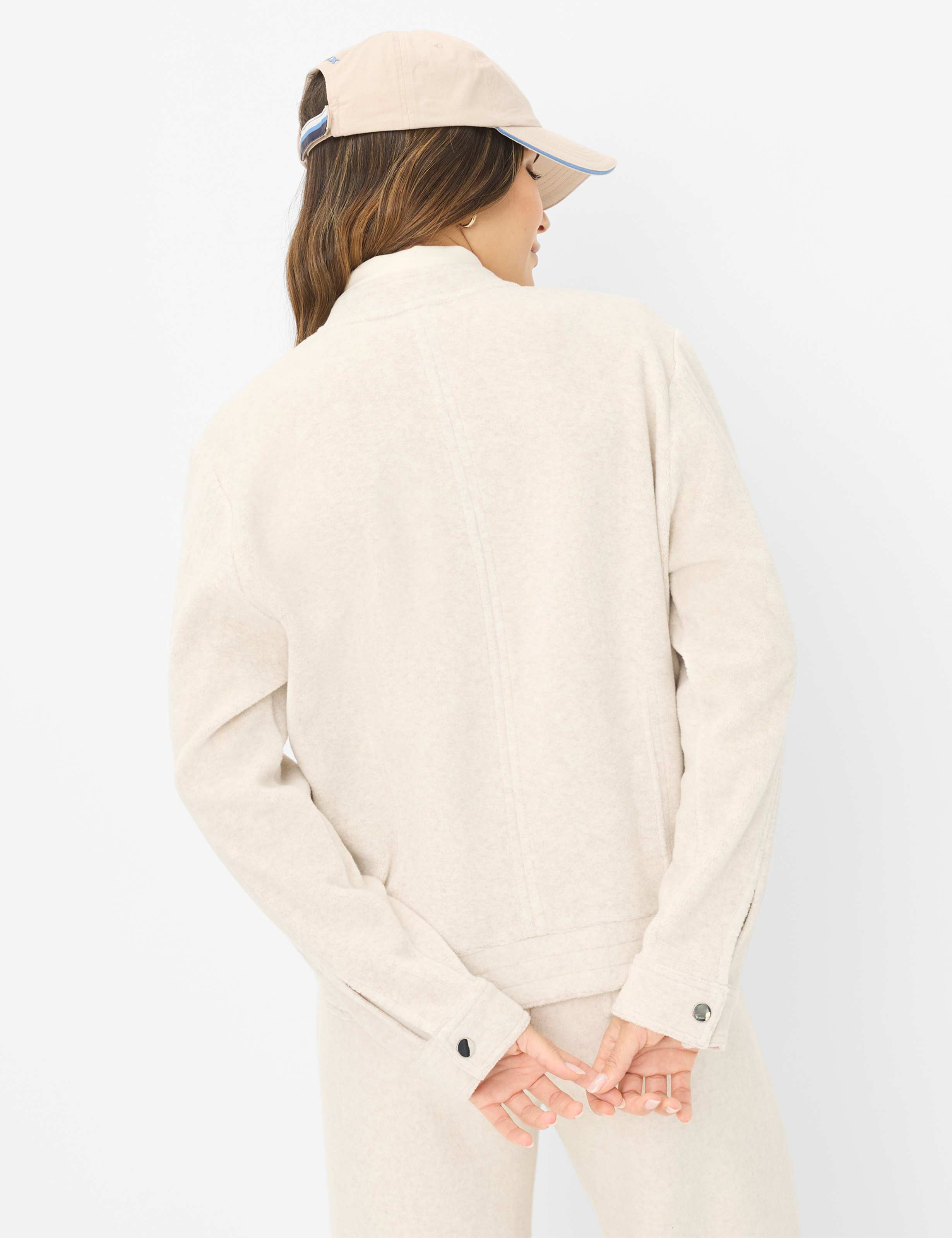 BRAX BECA.L Sweatjacke canvas - Sandstone Whisper - 90655800 37-4628-60 von BRAX