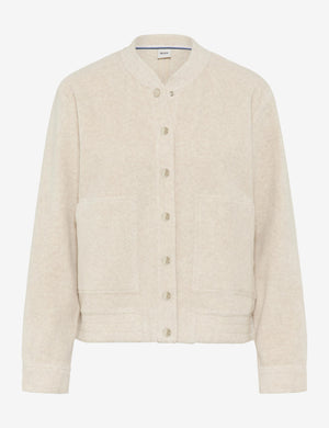 BRAX BECA.L Sweatjacke canvas - Sandstone Whisper - 90655800 37-4628-60