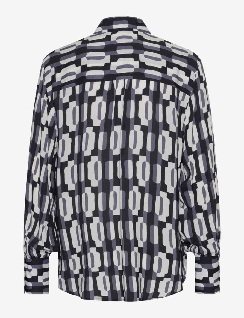 BRAX VIC Bluse - Midnight Checker Cream - 94126000 45-8638-02