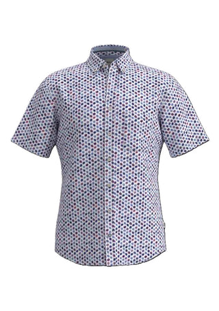 BRAX DAN P Kurzarm Hemd raspberry print 74412800 74-0080-86