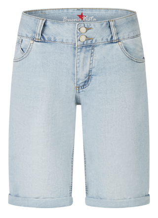 BUENA VISTA TUMMYLESS SHORT light indigo BV B5777 369.8070 - Stretch Denim