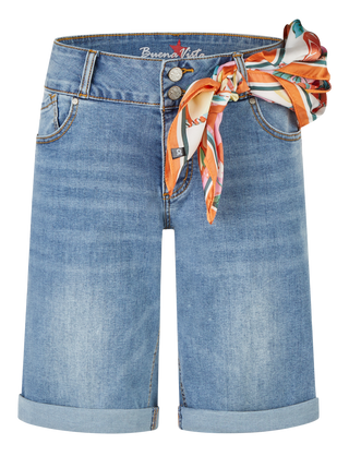 BUENA VISTA TUMMYLESS SHORT bright denim BV B5777 410 T.4478 - Stretch Denim