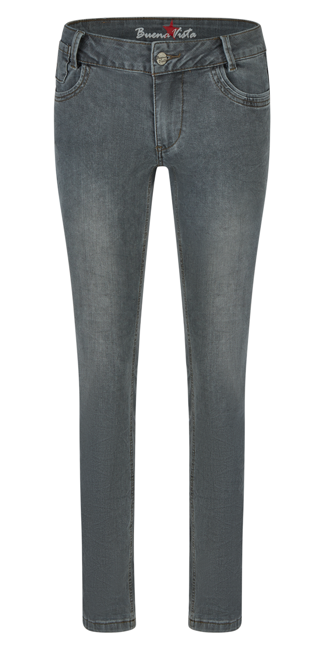 BUENA VISTA KIM-ZIP CROPPED anthracite denim BV B5965 399.8970 - Stretch Denim von Buena Vista