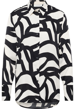 ETERNA LOOSE FIT Bluse - Zebra Ink Cream - 7362-39-D923