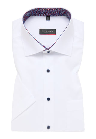 ETERNA MODERN FIT Kurzarm Hemd - Pure Alpine White - 1300-00-C149