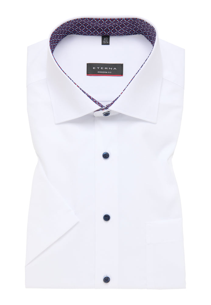 ETERNA MODERN FIT Kurzarm Hemd - Pure Alpine White - 1300-00-C149