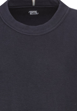 CAMEL ACTIVE Langarmsshirt - Deep Navy Waffle - 309322 4T65.47