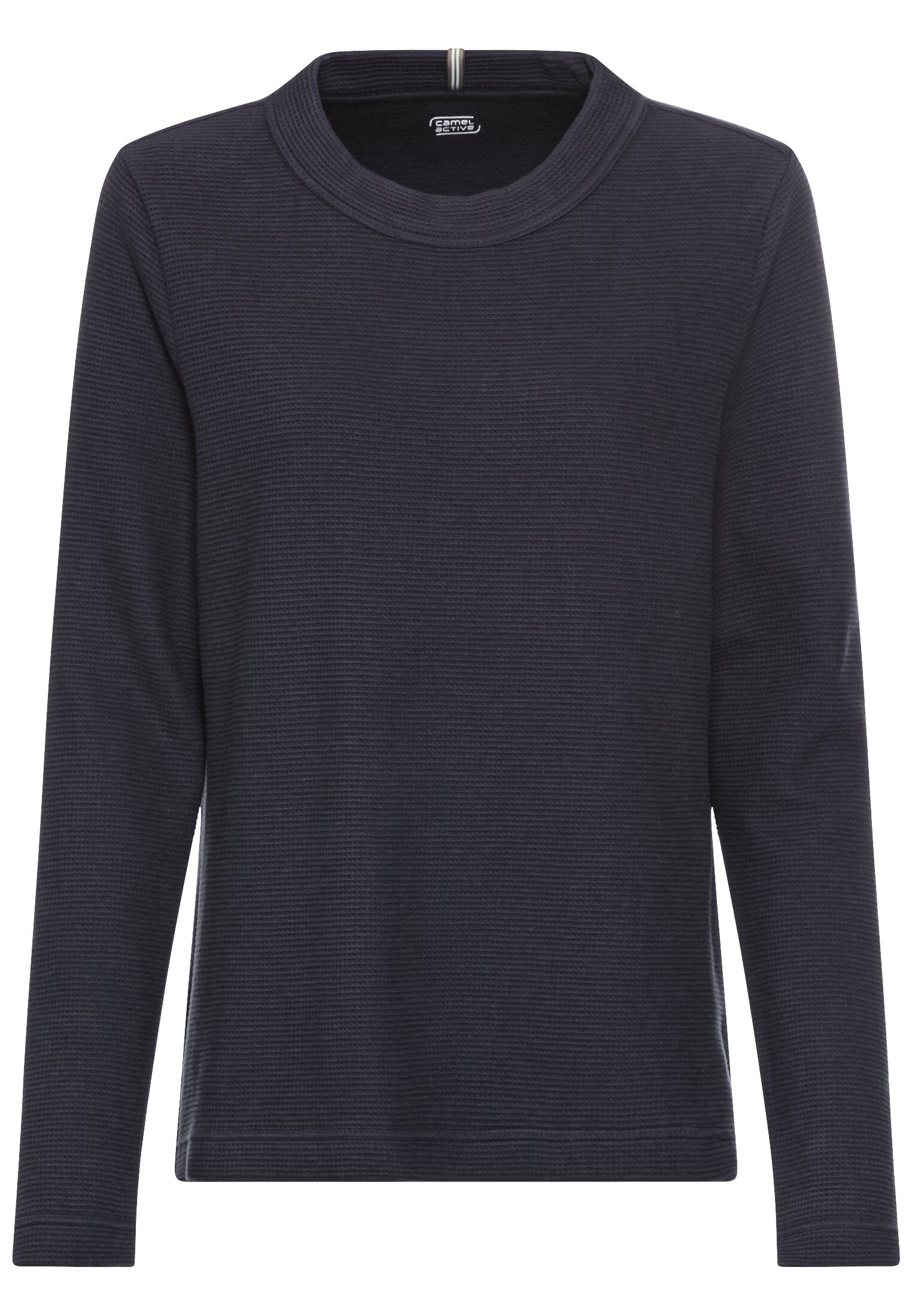 CAMEL ACTIVE Langarmsshirt - Deep Navy Waffle - 309322 4T65.47