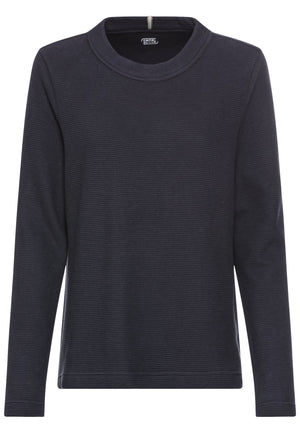CAMEL ACTIVE Langarmsshirt - Deep Navy Waffle - 309322 4T65.47
