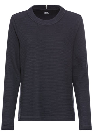 CAMEL ACTIVE Langarmsshirt - Deep Navy Waffle - 309322 4T65.47
