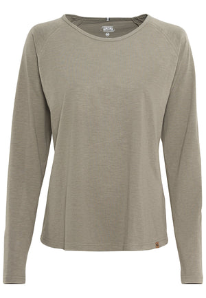 CAMEL ACTIVE Langarmshirt Sweatshirt light khaki - Stone Sage Green - 309302 9T69.31