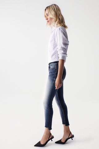 salsa jeans wonder push up capri premium wash blue 120169.8504