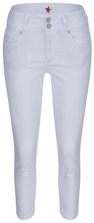 BUENA VISTA TUMMYLESS 7/8 blanc 2104 J5658 502.032 - Sergé extensible