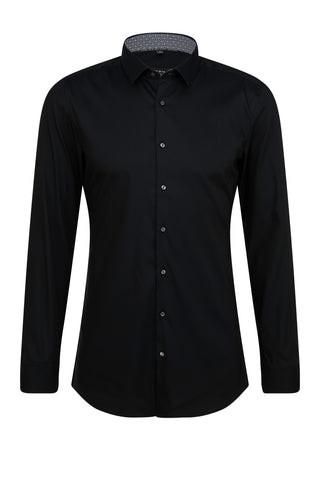 ETERNA SUPER SLIM Performance Shirt - Midnight Twill Black - 3377-39-Z141