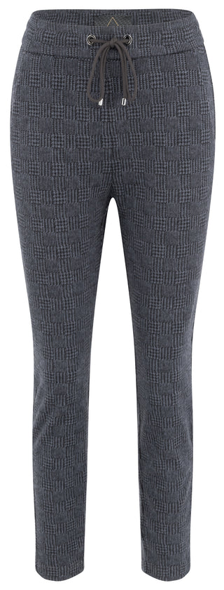 MAC EASY Jogpants - Slate Grid Charcoal - 2770-00-0114-079K
