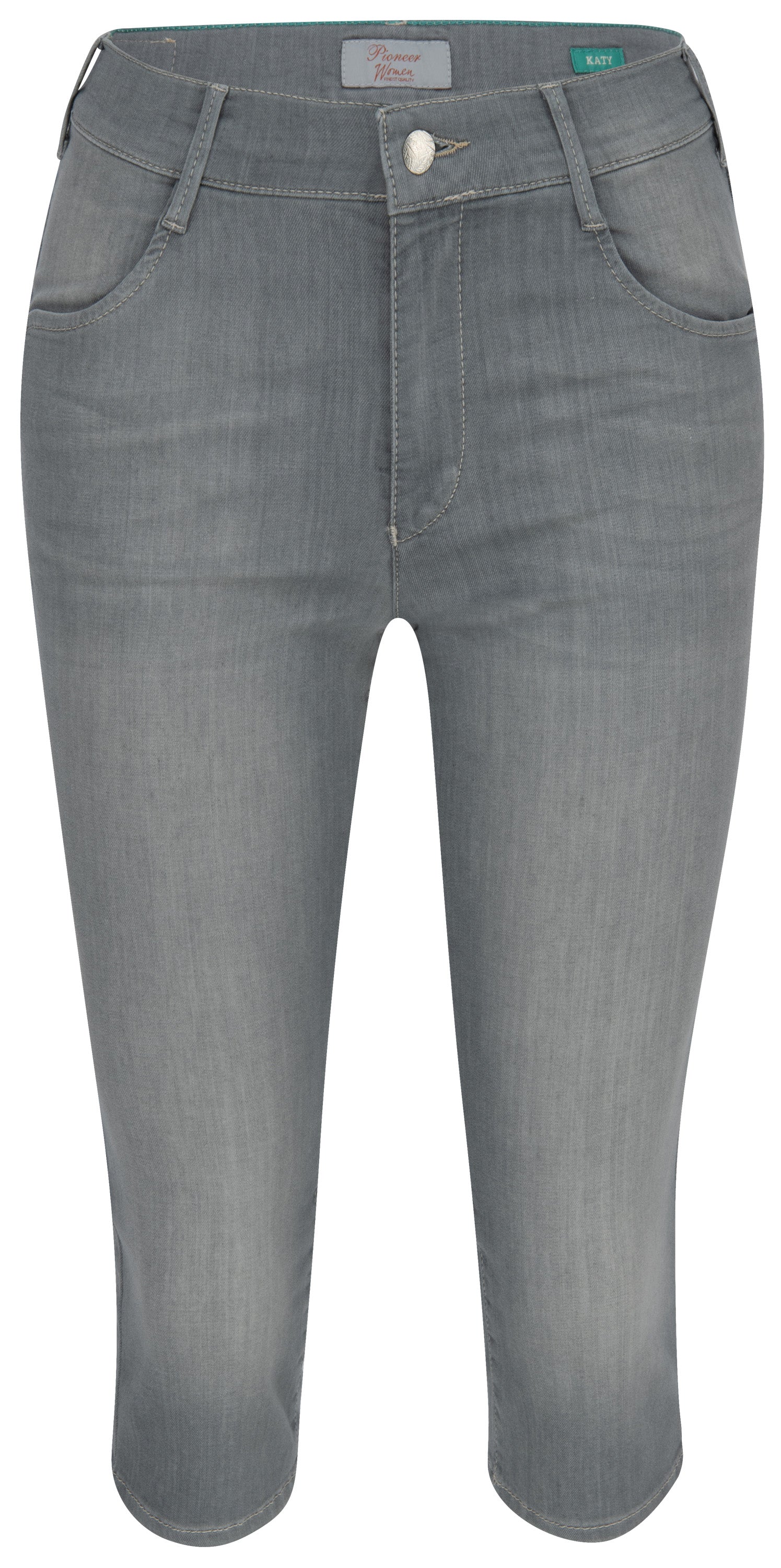 PIONEER Katy Capri Jeanshose - Stormwashed Ash Grey - 3530 4023.9847