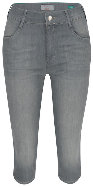 PIONEER Katy Capri Jeanshose - Stormwashed Ash Grey - 3530 4023.9847