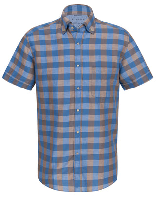 ETERNA REGULAR FIT UPCYCLING SHIRT - Meadowstone Blue - 2453-14-WS9B