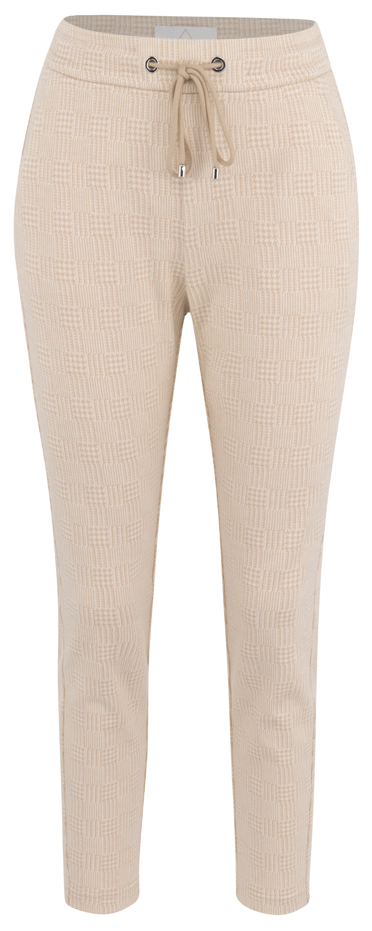 MAC EASY Jogpants - Oatmeal Check Beige - 2770-00-0114-020K