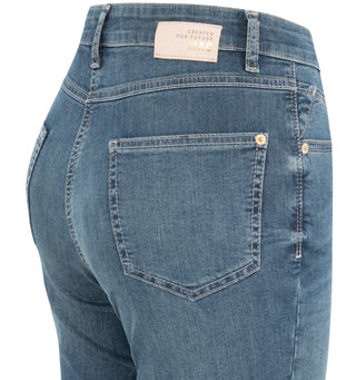 MAC MELANIE Straight Five-Pocket - Faded Denim Horizon - 5040-90-0380-D823