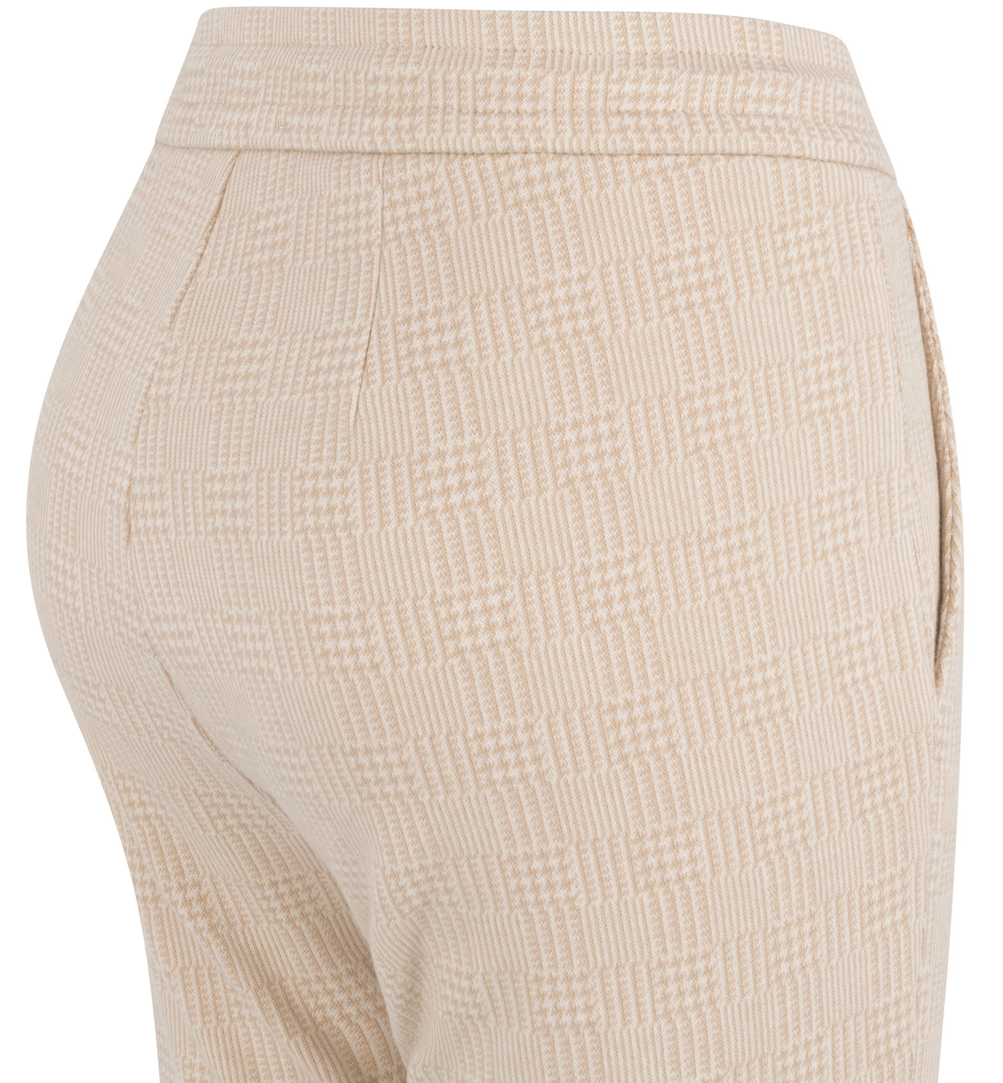 MAC EASY Jogpants - Oatmeal Check Beige - 2770-00-0114-020K von MAC
