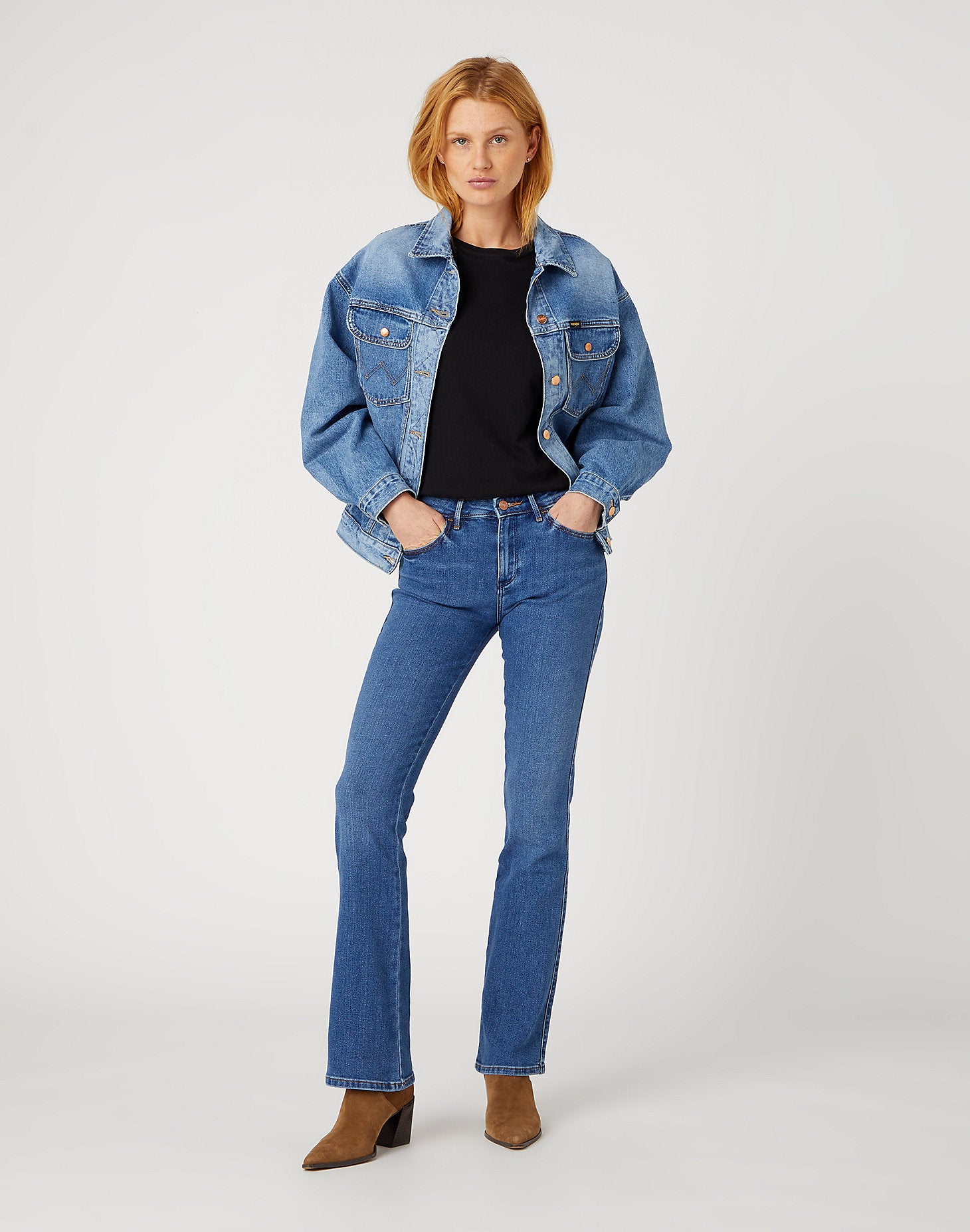 WRANGLER BOOTCUT camellia - Ocean Wash Indigo - 112327595 von Wrangler